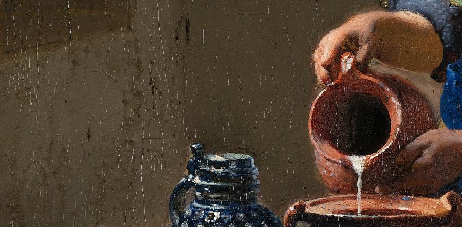 ורמיר, פרט מתוך הציור "מוזגת החלב".